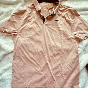 Tiger Woods Nike Men's Light Pink Polo Shirt